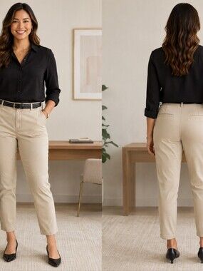 a.n.a Stretch Khaki Ankle Pants – Women’s Size 12 Business Casual ChinosClassi